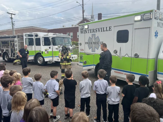 Firefighters visit Jefferson County Christian School